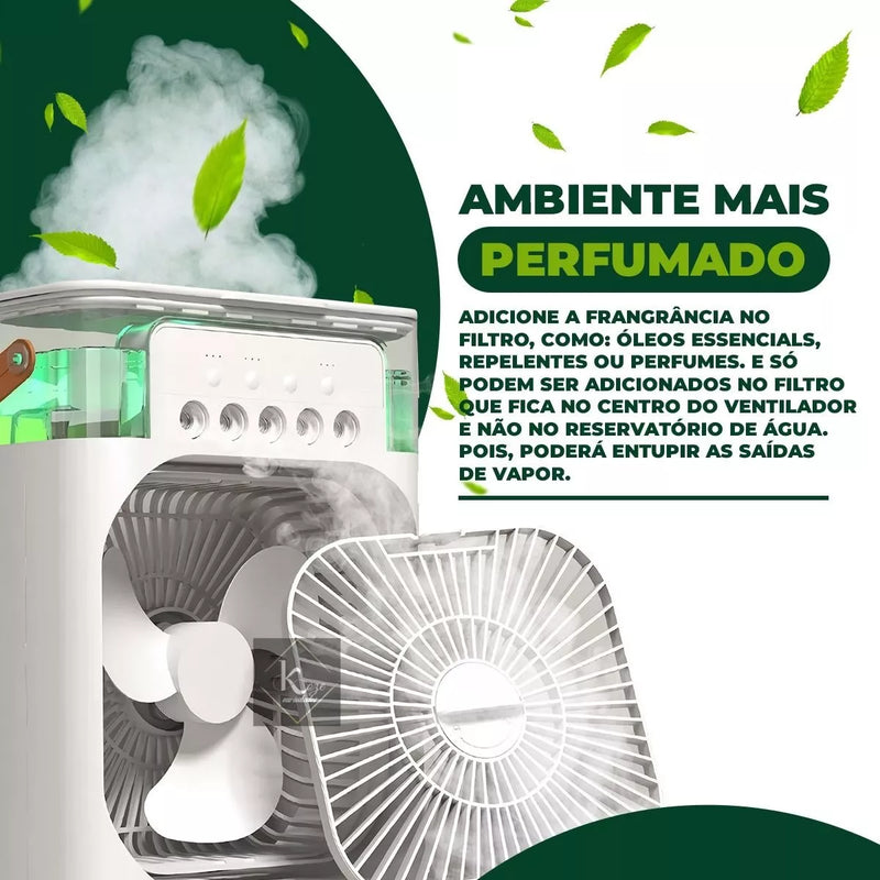 MINI AR CONDICIONADO CLIMATIZADOR E UMIDIFICADOR BRANCO