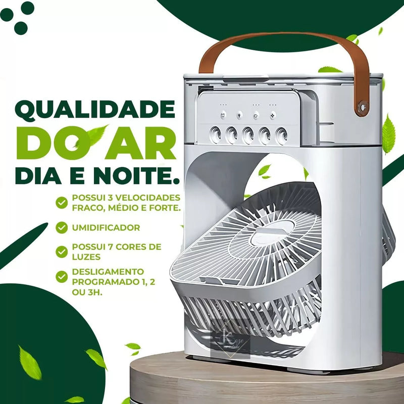 MINI AR CONDICIONADO CLIMATIZADOR E UMIDIFICADOR BRANCO